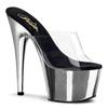 Pleaser - ADORE701 Mules à talons - Chaussures de pole dance - Noir/Couleur chrome Product image